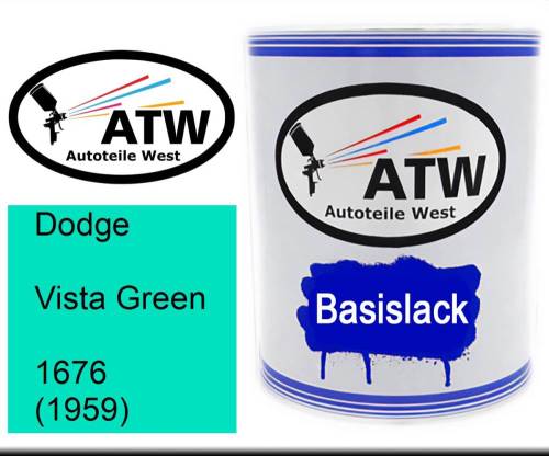 Dodge, Vista Green, 1676 (1959): 1L Lackdose, von ATW Autoteile West.